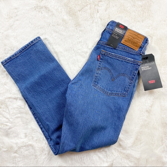 Levis Premium Wedgie Straight Fit Jeans Jive Tone - Picture 7 of 8